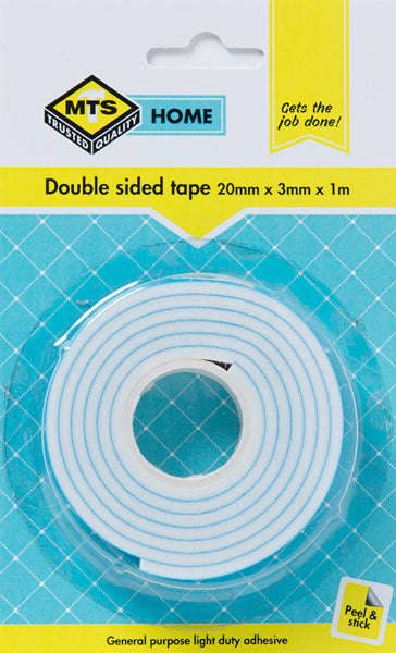 Mts Home Double Sided Tape 20 Mm X 3 Mmx1 M