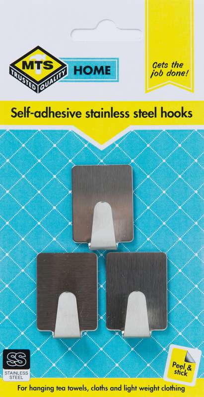 Mts Home Rectangle Hooks Ss Small P/3