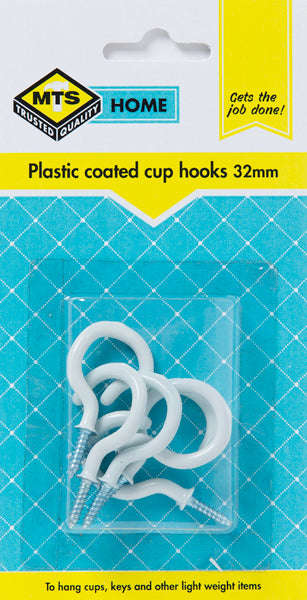 Mts Home Cup Hooks P/Coated 32 Mm P/6