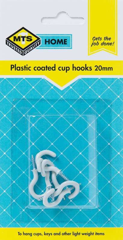 Mts Home Cup Hooks P/Coated 20 Mm P/6