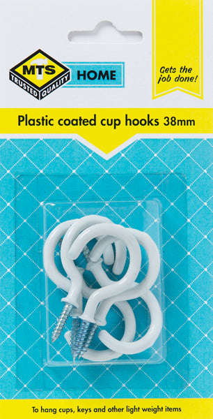 Mts Home Cup Hooks P/Coated 38 Mm P/6