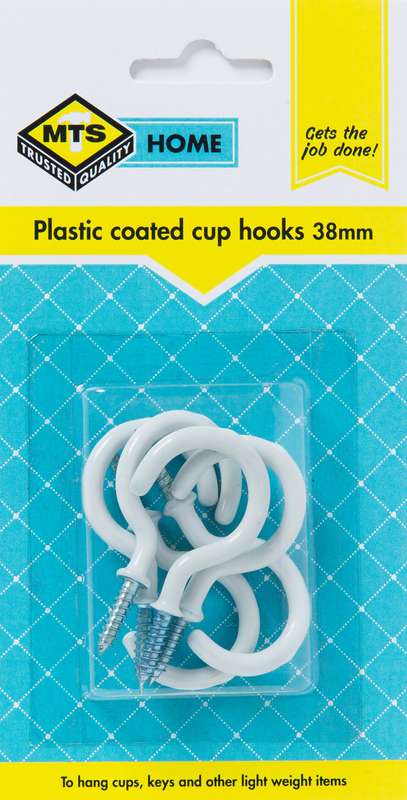Mts Home Cup Hooks P/Coated 38 Mm P/6