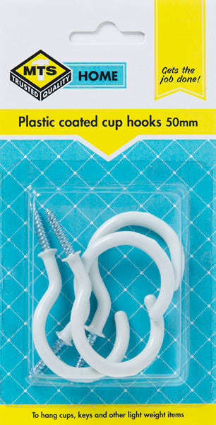 Mts Home Cup Hooks P/Coated 50 Mm P/4