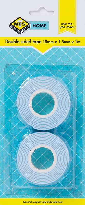 Mts Home Dbl Sided Tape 18 Mmx1.5 Mmx1 Mp/2