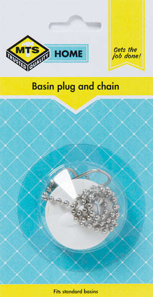 Mts Home Plug Basin Pvc White & Chain