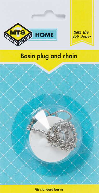 Mts Home Plug Basin Pvc White & Chain