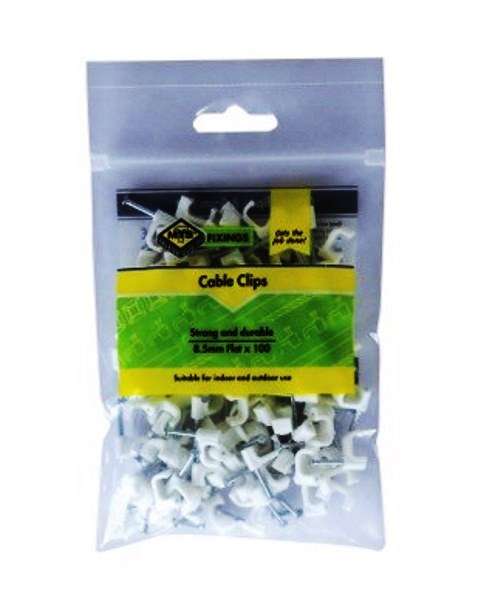 Mts Cable Clips 5 Mm Flat 100 Pack Xxx