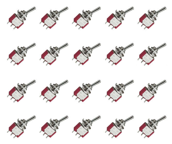 Mini Toggle Switch Spdt On On 3 A P/M & Sol 100 P/Tray Mts 102 R