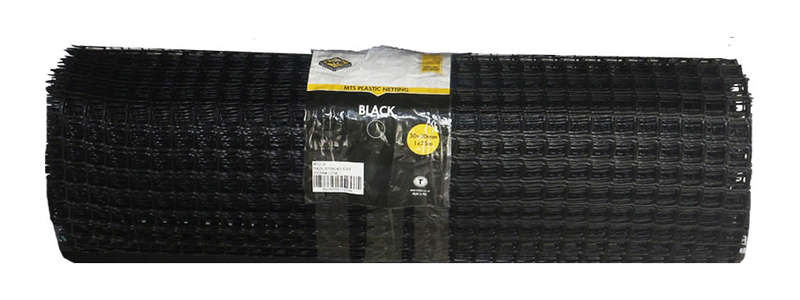 Plastic Netting Mts Black 30 X30 1 X25 M