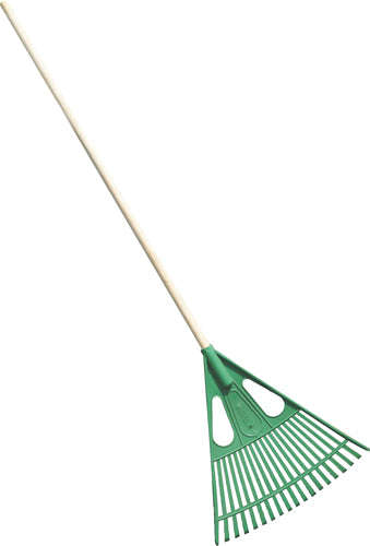 Rake Mts Lawn Plas Wooden Handle (L)
