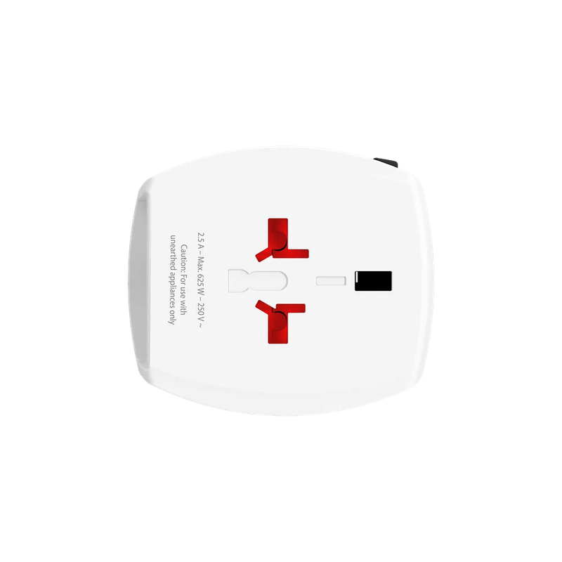 SKROSS - MUV USB (AC) Phase 2 (IEC 2017) - Universal Travel Adapter with USB and AC Compatibility