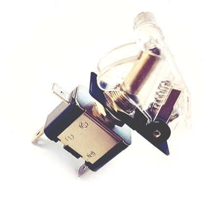 Toggle Switch Illuminated White With Clear Safty Cover My T101 Wt Cl