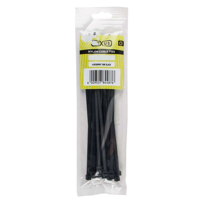Nexus Cable Ties T30 R 3.6 Mmx150 Mm Black 100 Pack