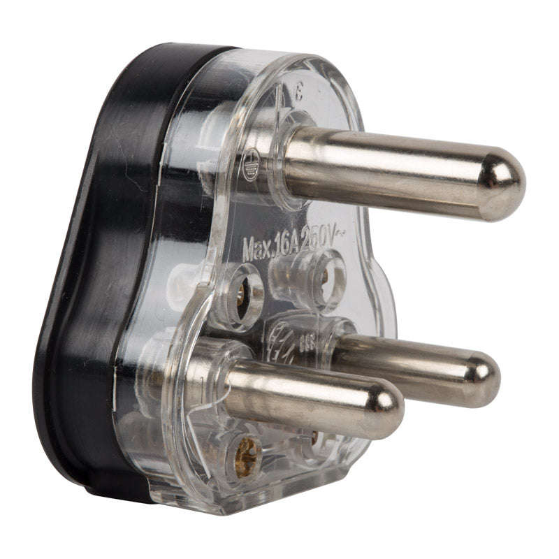 Nexus Plugtop Hollow 3 Pin 16 A Black