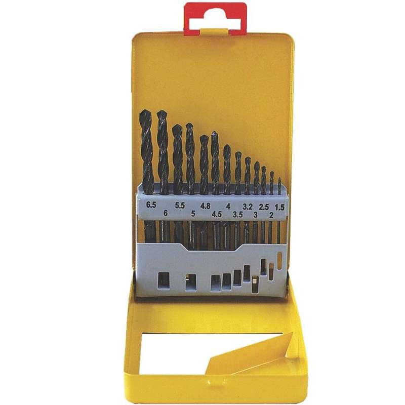 Drill Bit Set 13 Pce Roll Forged Metal Case