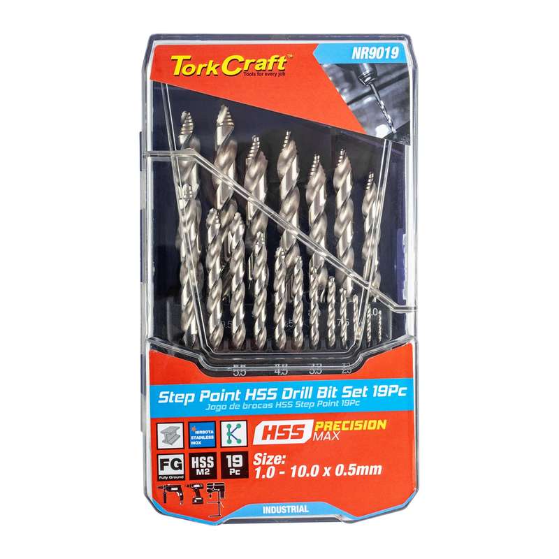 Precision Max Step Point 19 Pce Drill Set 1 10 Mm X 0.5 Mm