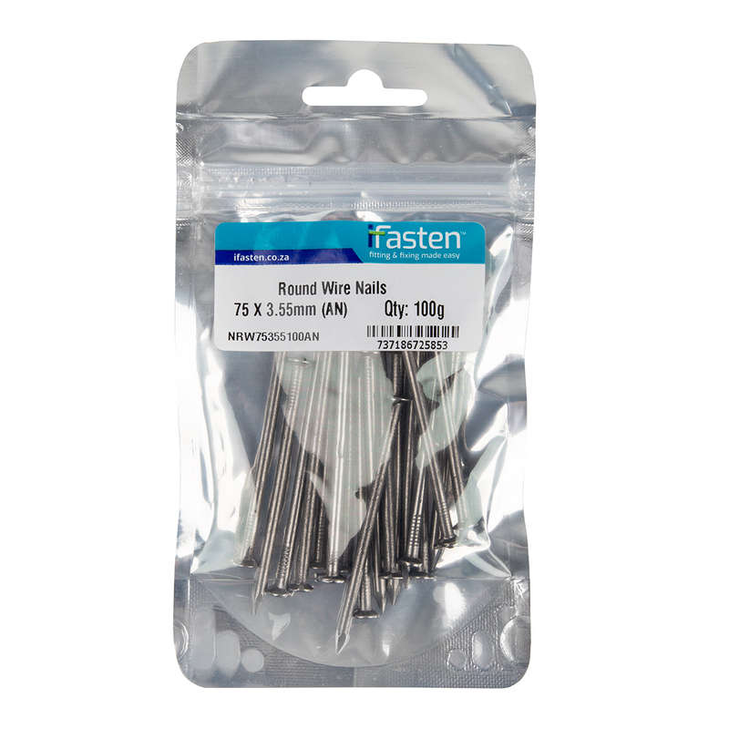 Ifasten Nail Wire Round 75 Mmx3.55 Mm100 G Pp