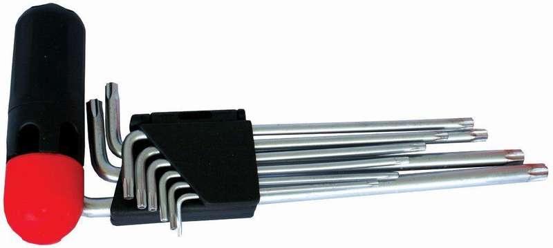 9 Pc Torx Allen Key Set With Interchangeable Handle