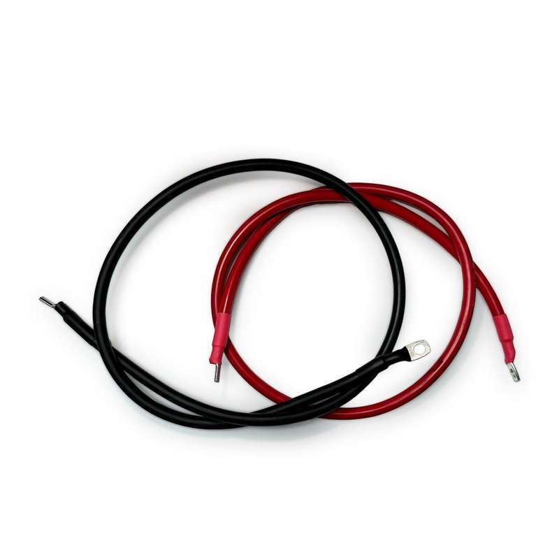 95mm2 3/0 AWG Battery Cable 150CM Red and Black Pair With 10mm Ring and Pin Lugs