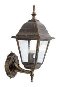 ***Lantern 4 Panel Up/Facing Black Gold