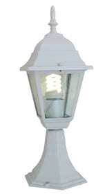 ***Lantern 4 Panel Pedestal White