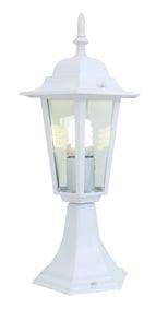 Lantern 6 Panel Pedestal White