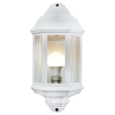 Lantern 3 Panel Half Wall White 1x E27