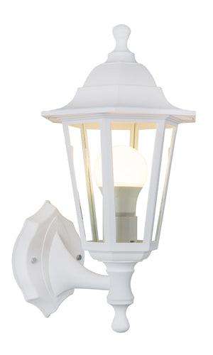 Plastic Lantern 6 Panel Up & Down Facing White