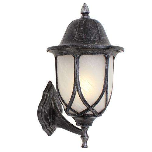 ***Lantern 4 Panel Alab.Up/Facing Black Silver