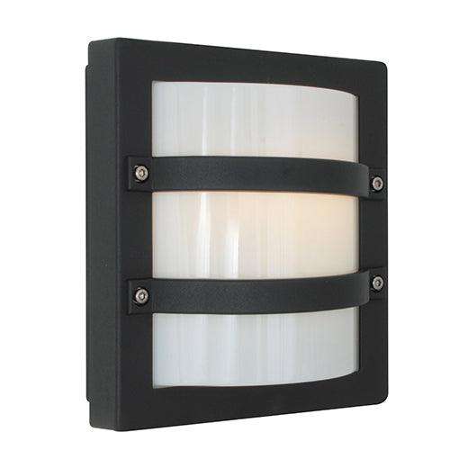 Largo Bulkhead 240mm Black E27 1x60w