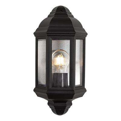 Plastic Lantern 3 Panel Half Wall Black