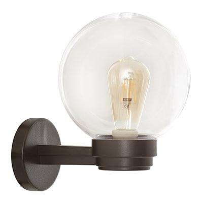 Outdoor 200mm Bowl Fitting Wall Mount Clear