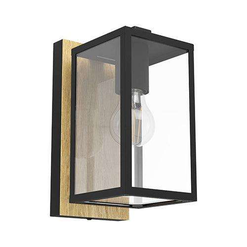 Budrone Outdoor Wall Light Black E27 1x40w