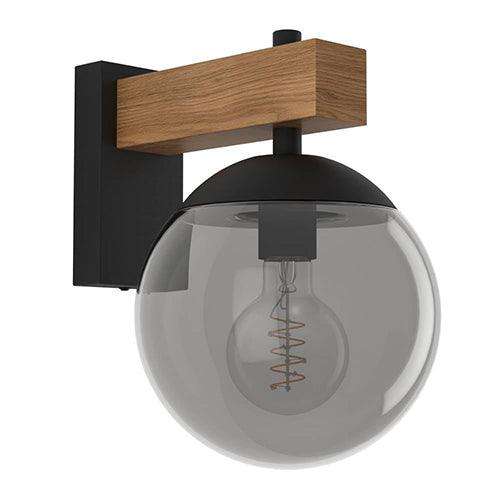 Bufalata Outdoor Wall Light Black/Brown E27 1x40w