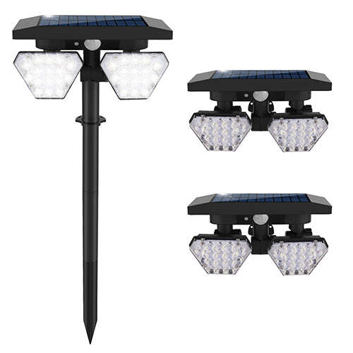 Solar Spot/Spike Light Combo Black Led