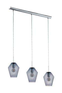 Murmillo 3 Lt Pendant Chrome&Smoked Glass