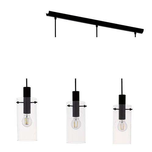 Montefino 3 Lt Pendant 710mm Black
