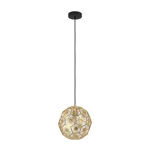Skoura Pendant Black & Brass E27 1x60w