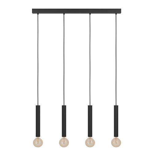 Cortenova 4 Lt Pendant Black E27 4x60w