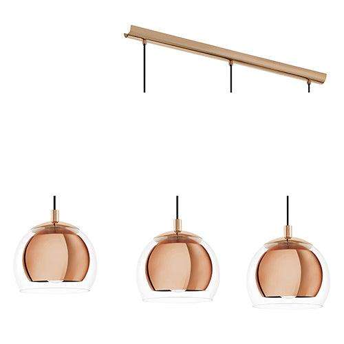 Rocamar 3 Lt Pendant 780mm Copper