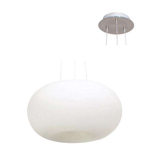 Optica Pendant 450mm Satin Chrome