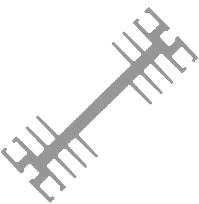 Heatsink W Shape P5 Nat 50mm P5 50mm Dbk