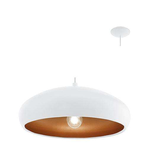 Mogano1 Pendant 400mm White/Copper