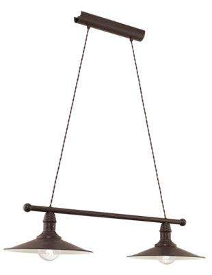 Stockbury 2 Lt Pendant 800mm Antique Brown