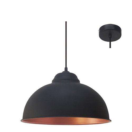 Truro2 Pendant 370mm Black/Copper
