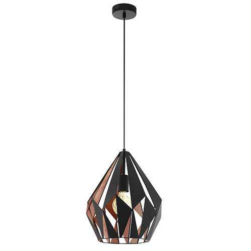 Carlton1 Pendant 310mm Black/Copper