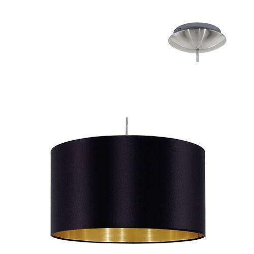 Maserlo Pendant 380mm Black/Gold