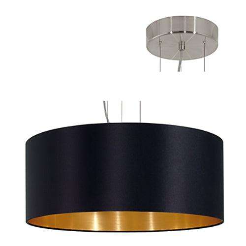 Maserlo Pendant 530mm Black/Gold