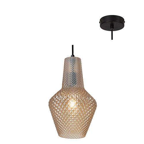 Milano Pendant 180mm Amber Glass