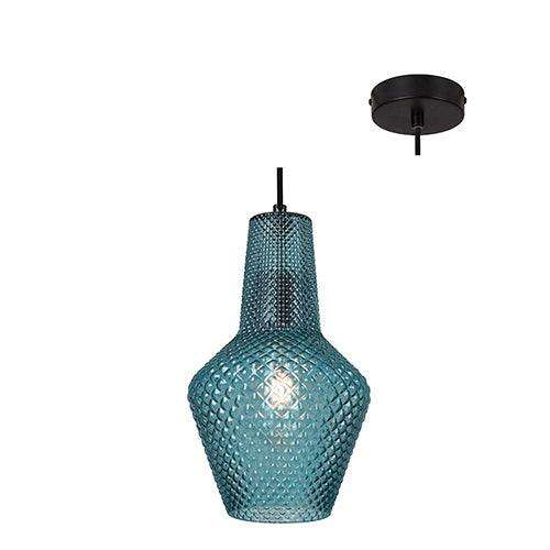 Milano Pendant 180mm Blue Glass